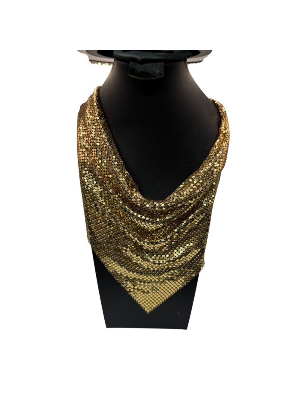 VTG Whiting and Davis Disco Diva CHAINMAIL Scarf Necklace Mesh Flapper Art Deco